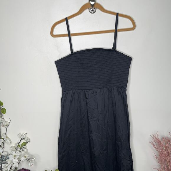 FAVORITE DAUGHTER The Apartment Smocked Cotton Maxi Dress Black Sz XL {E9} - Picture 3 of 9
